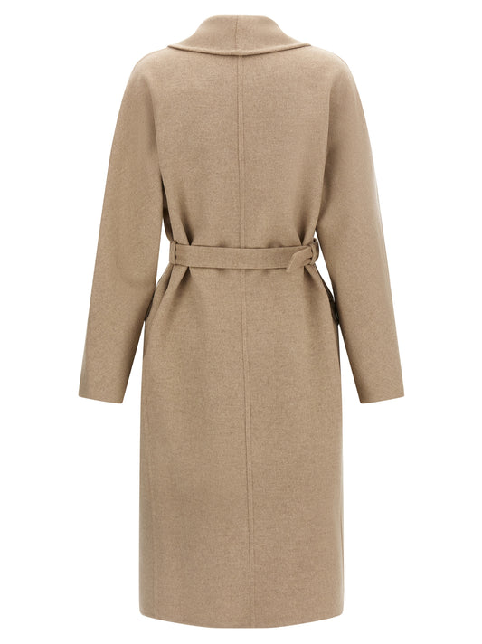 Beige Virgin Wool Coat