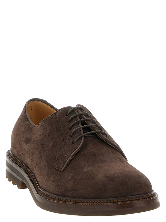 Brown Calfskin Oxfords And Derbies