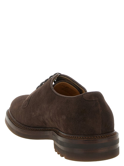 Brown Calfskin Oxfords And Derbies