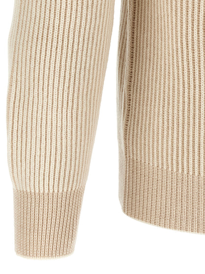 Beige Cashmere Cardigan