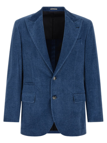 Blue Cotton Blazer