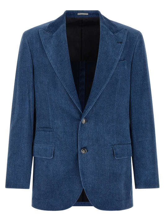 Blue Cotton Blazer