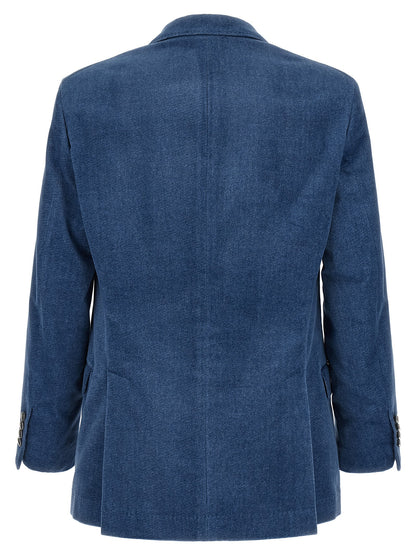 Blue Cotton Blazer