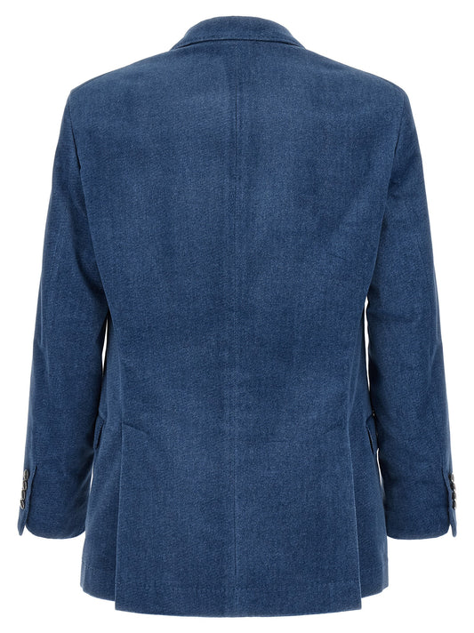 Blue Cotton Blazer