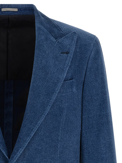 Blue Cotton Blazer