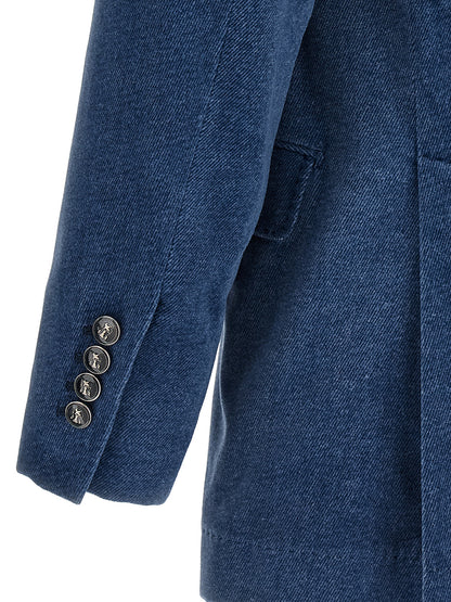 Blue Cotton Blazer