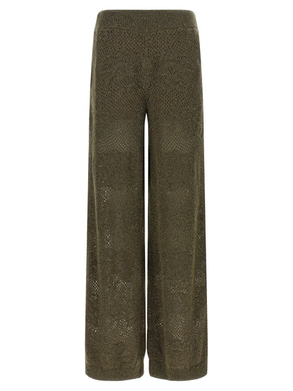 Bicolor Nylon Casual Pants