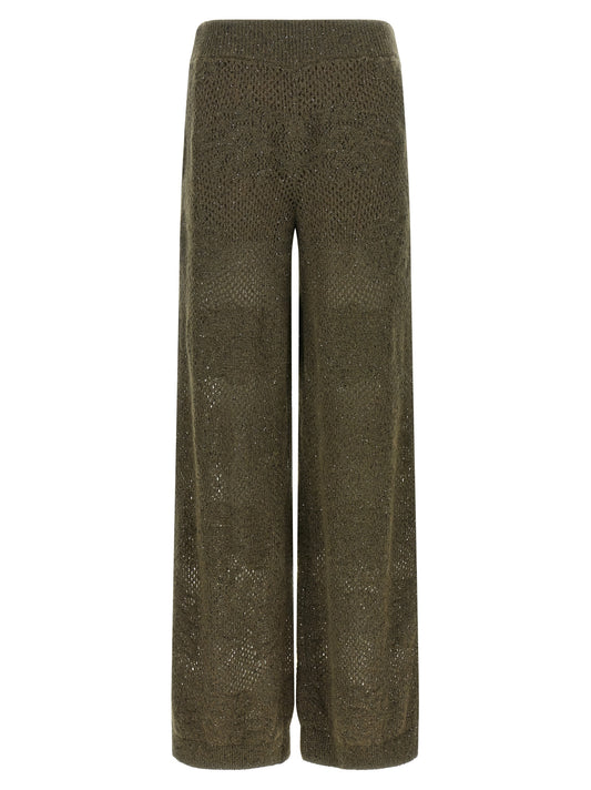 Bicolor Nylon Casual Pants