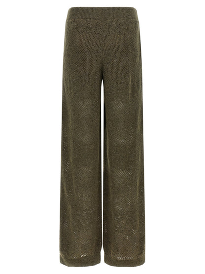 Bicolor Nylon Casual Pants