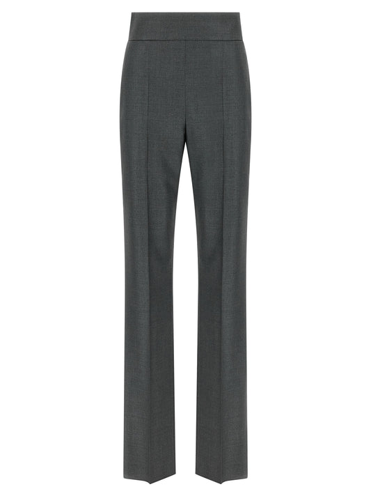 Gray Virgin Wool Dress Pants