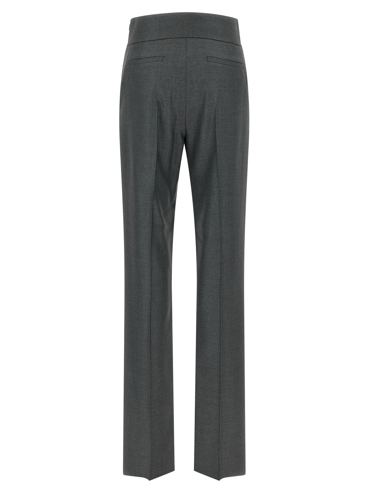 Gray Virgin Wool Dress Pants
