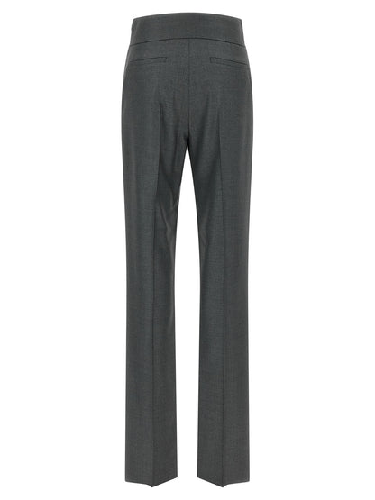 Gray Virgin Wool Dress Pants