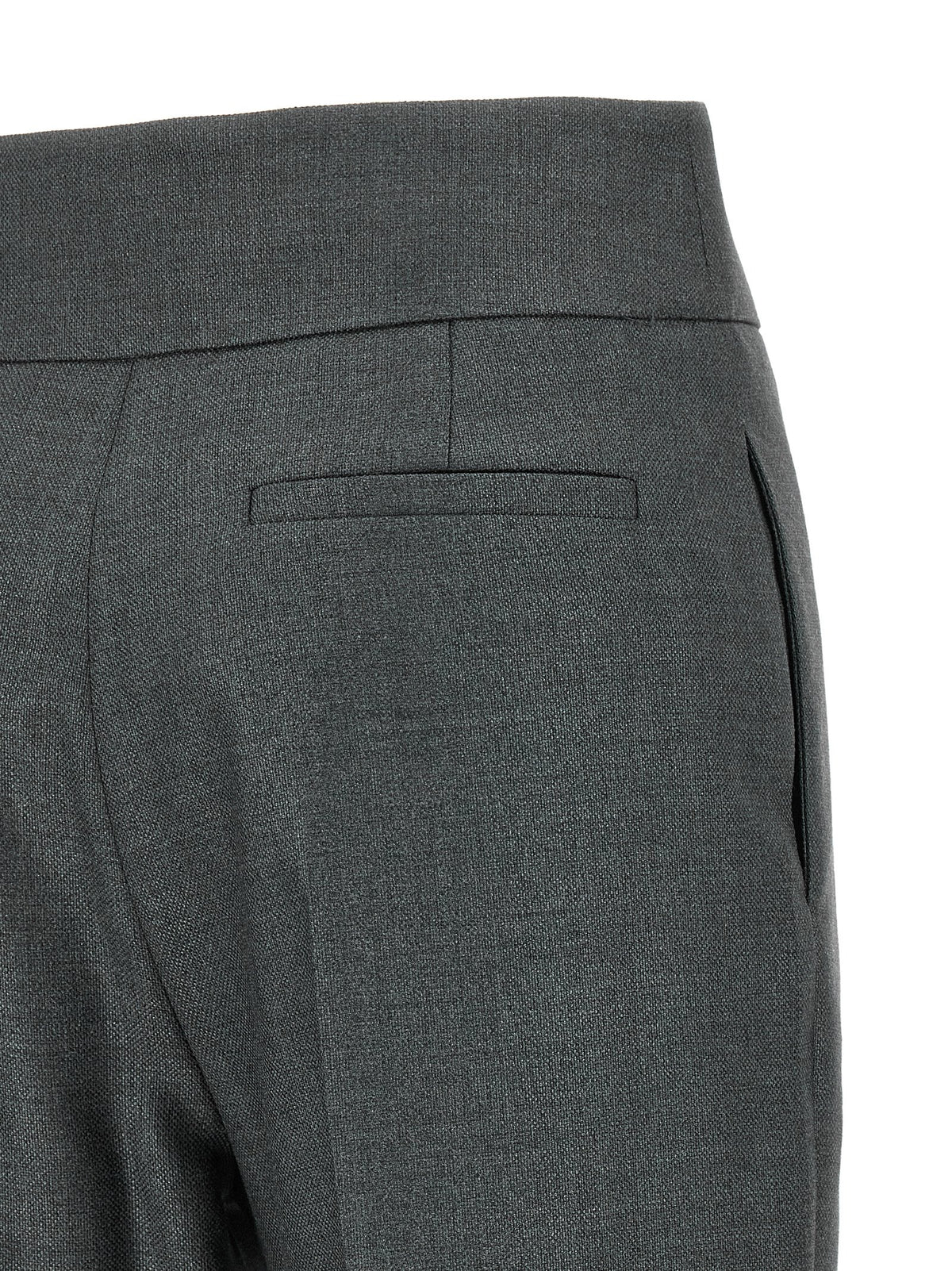 Gray Virgin Wool Dress Pants