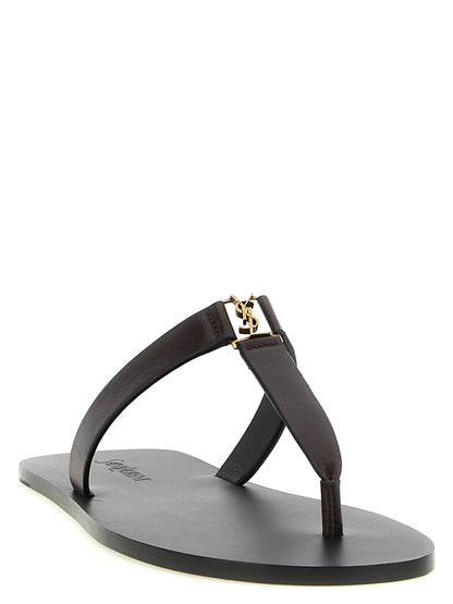 Brown Calfskin Slides