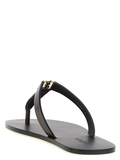 Brown Calfskin Slides