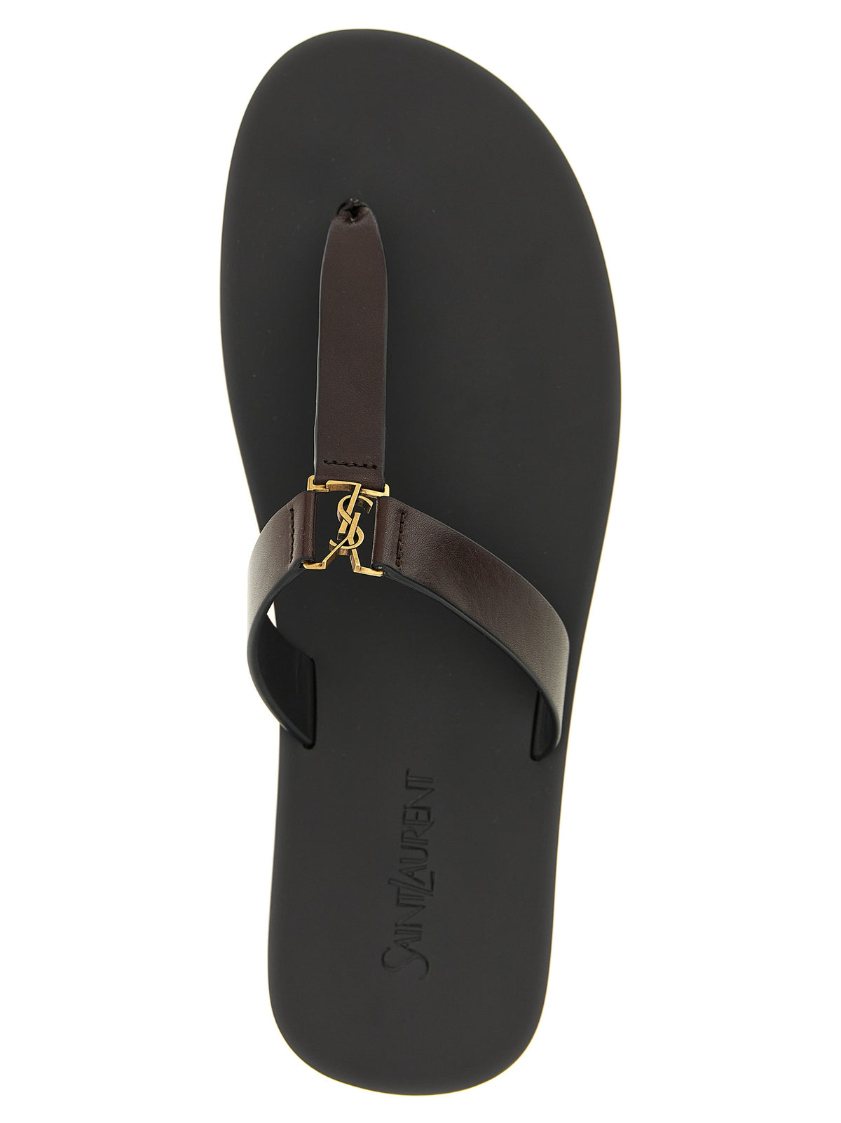 Brown Calfskin Slides