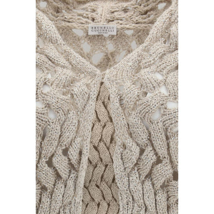 Beige Silk Cardigan