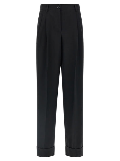 Black Virgin Wool Dress Pants