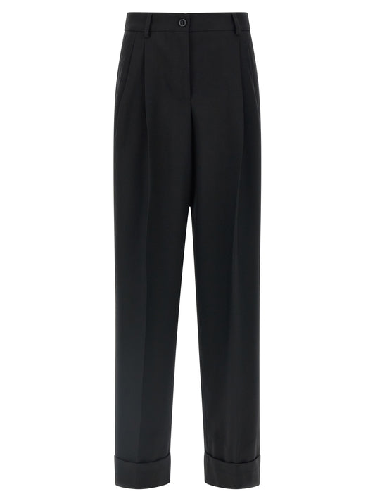 Black Virgin Wool Dress Pants