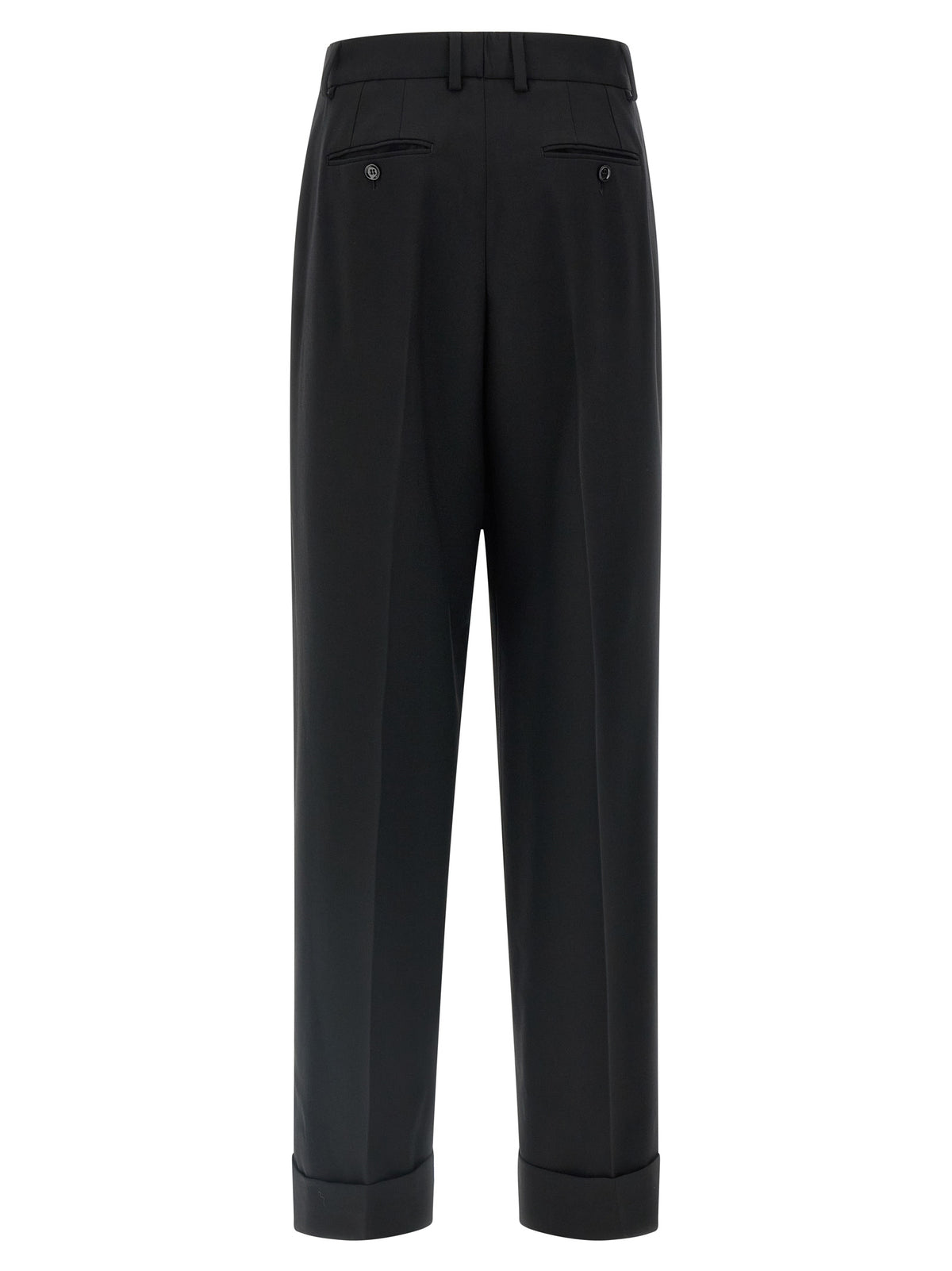 Black Virgin Wool Dress Pants