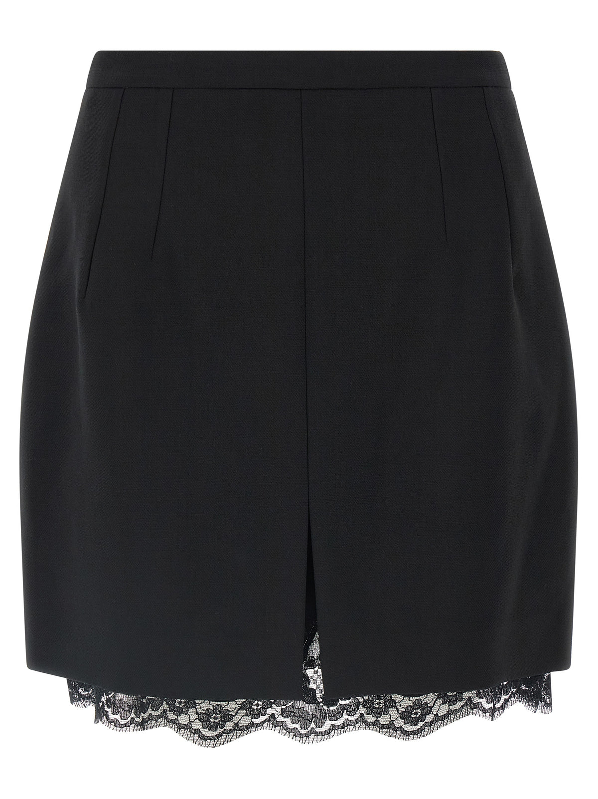 Black Virgin Wool Long Skirt