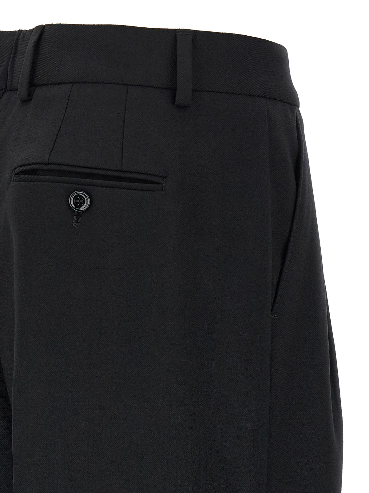 Black Virgin Wool Dress Pants