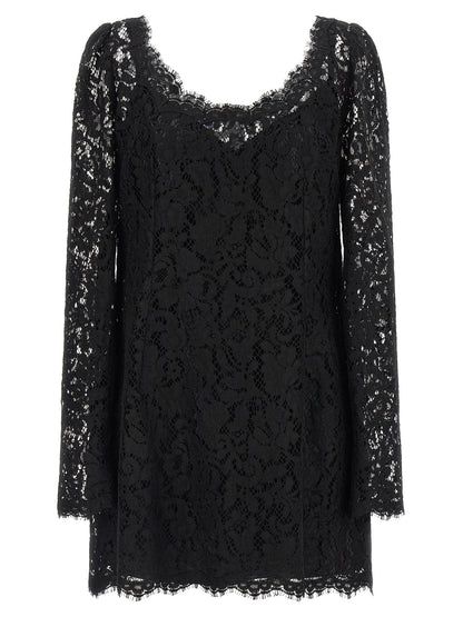 Black Cotton Short Dress