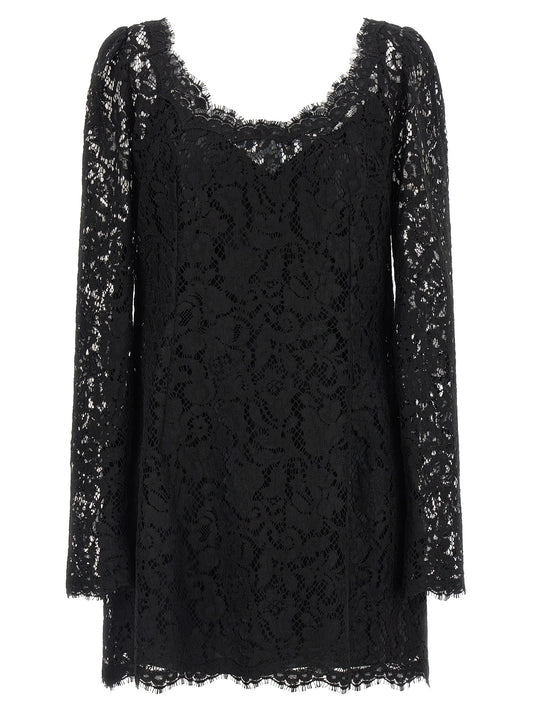 Black Cotton Short Dress