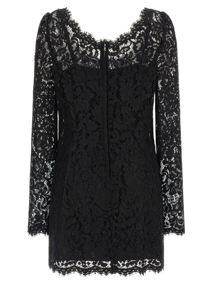 Black Cotton Short Dress