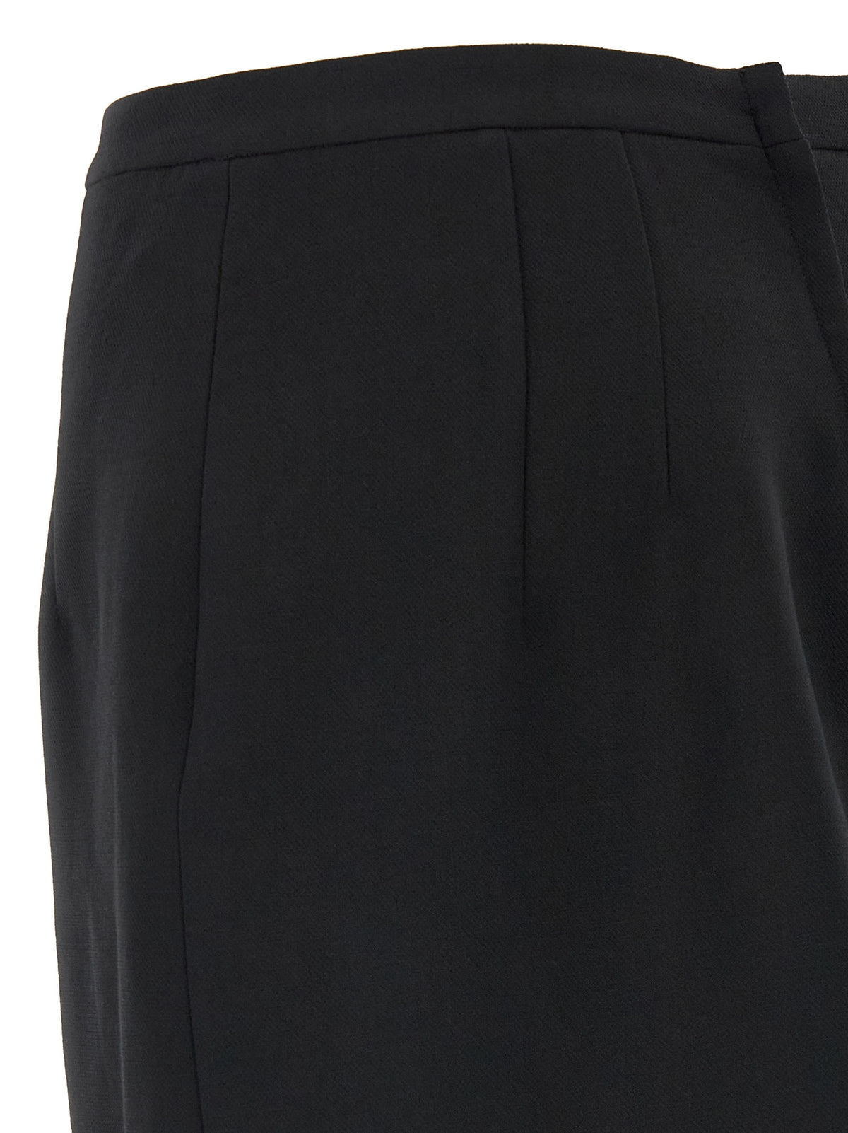 Black Virgin Wool Long Skirt
