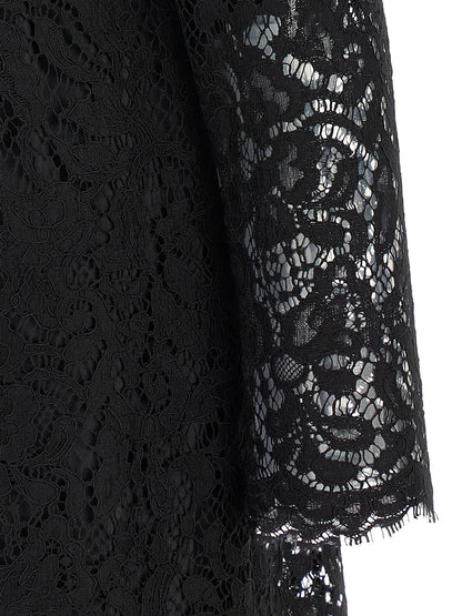 Black Cotton Short Dress