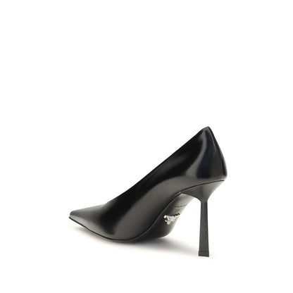 Black Goatskin High Heel Pumps