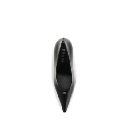 Black Goatskin High Heel Pumps