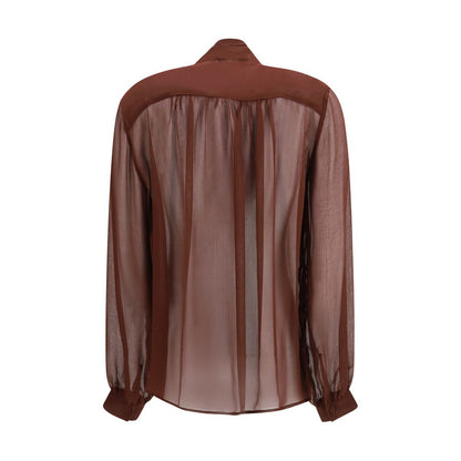 Brown Viscose Blouse