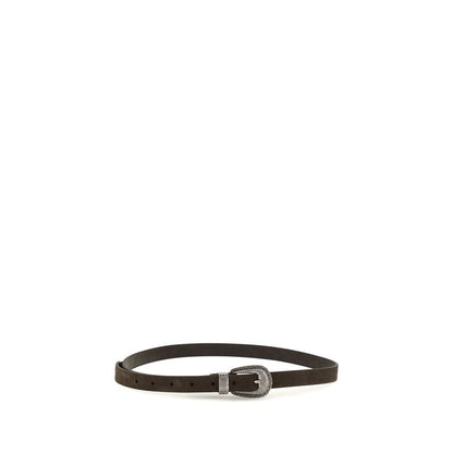 Brown Suede Leather Belt
