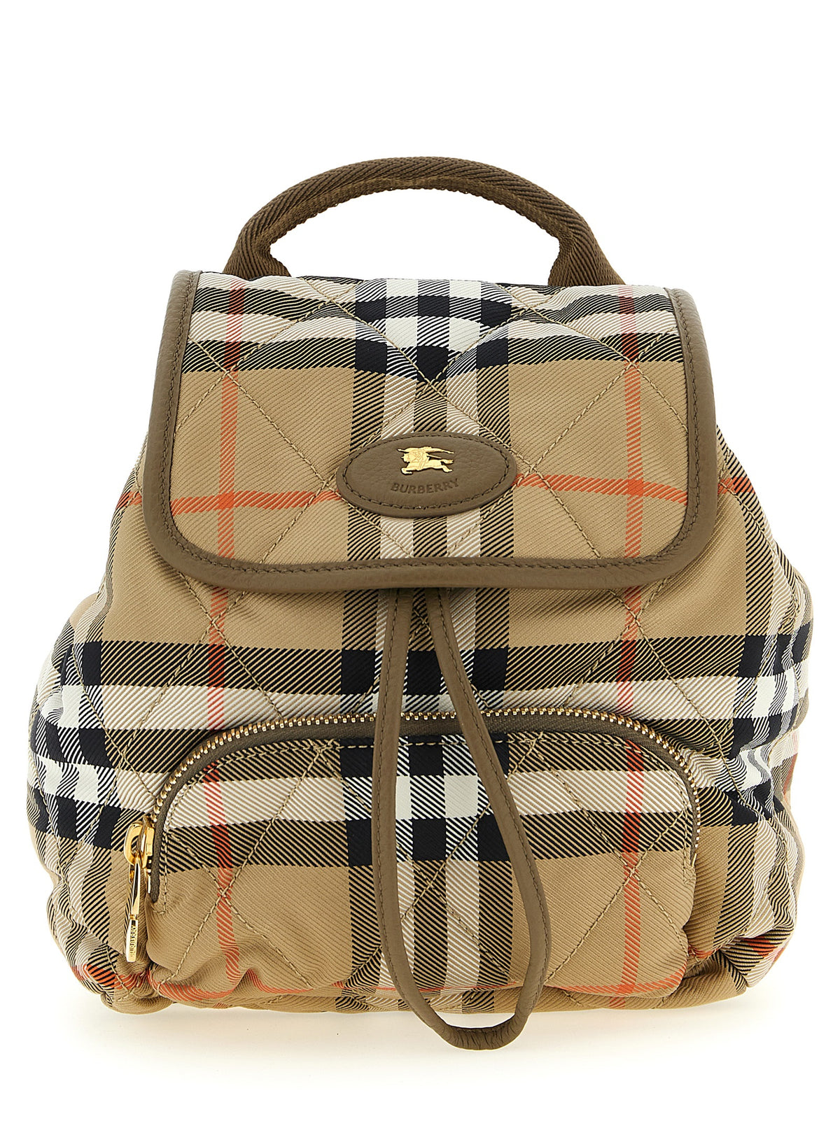 Beige Polyamide Backpack