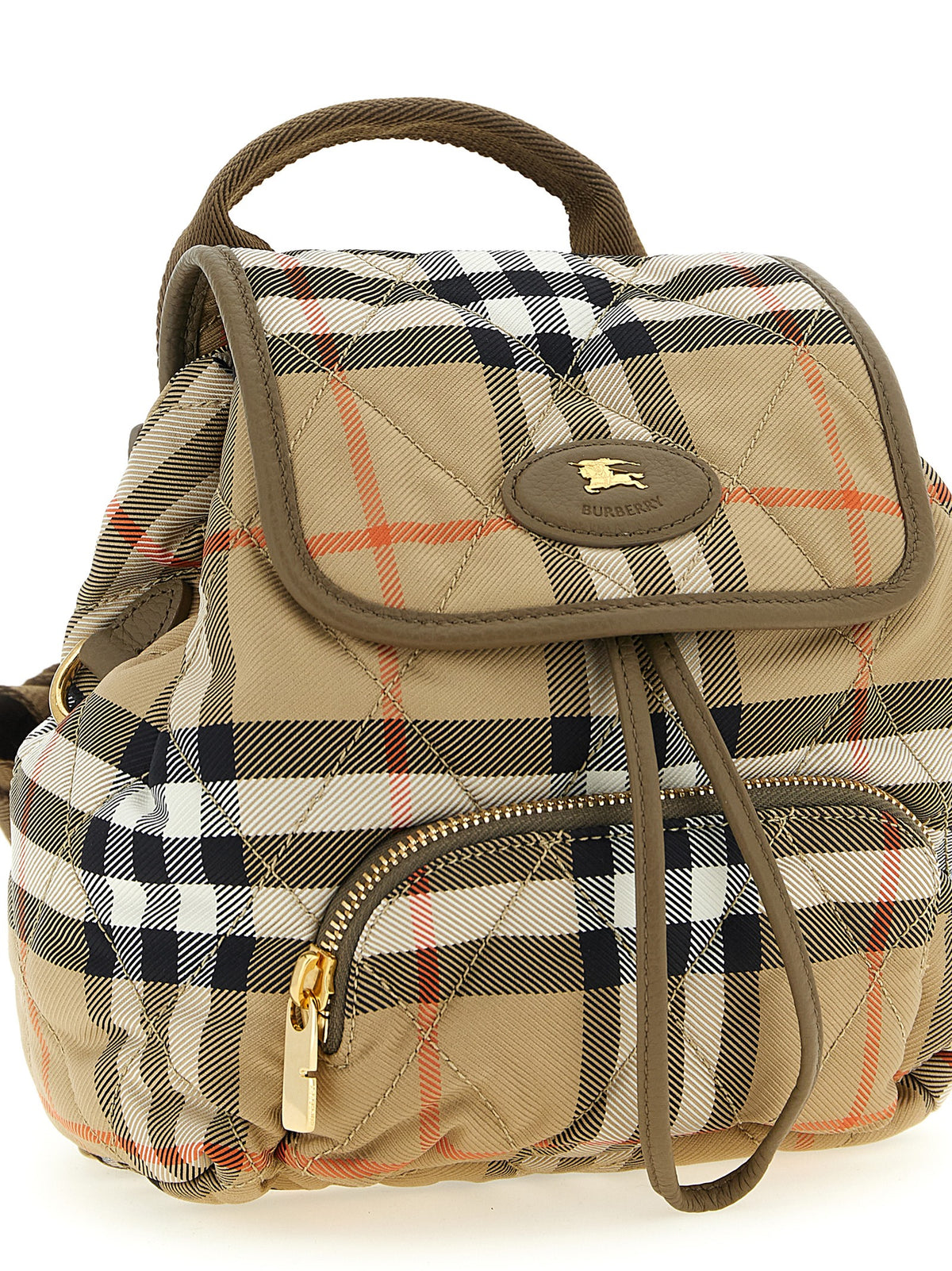Beige Polyamide Backpack