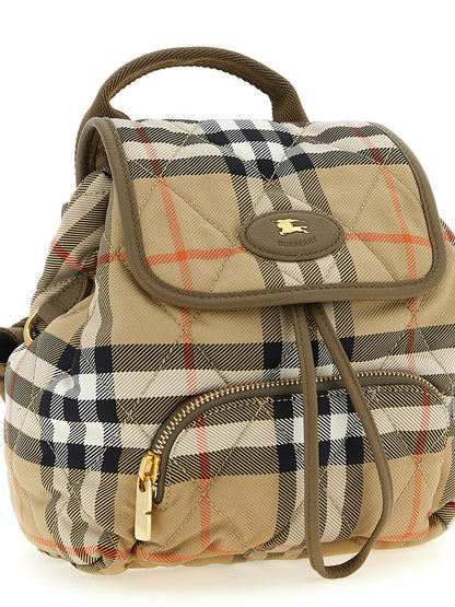 Beige Polyamide Backpack