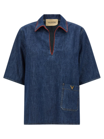 Blue Cotton Blouse