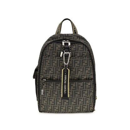 Brown Polyester Backpack