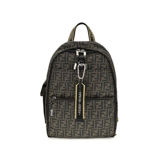 Brown Polyester Backpack
