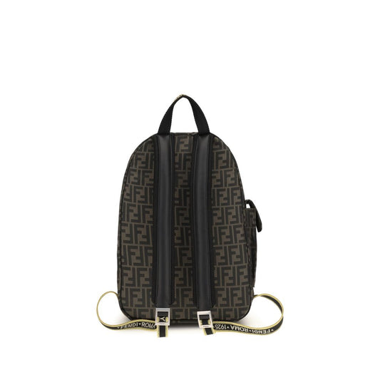 Brown Polyester Backpack