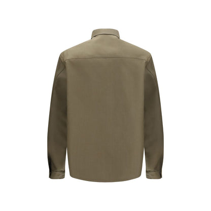 Bicolor Polyester Full-Length Jacket