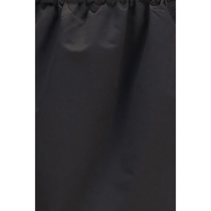 Black Cotton Mini Skirt