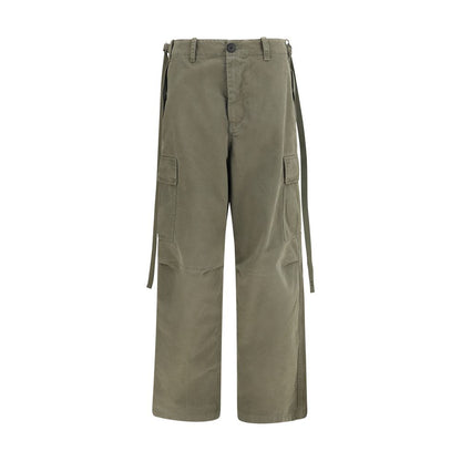 Bicolor Cotton Cargo Pants