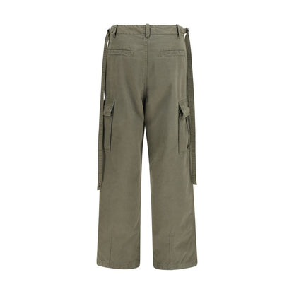 Bicolor Cotton Cargo Pants