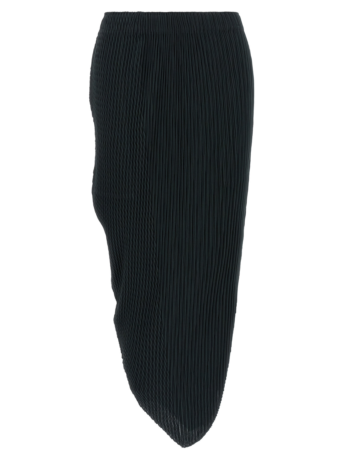 Blue  ‘Leaf Pleats’ Midi Skirt