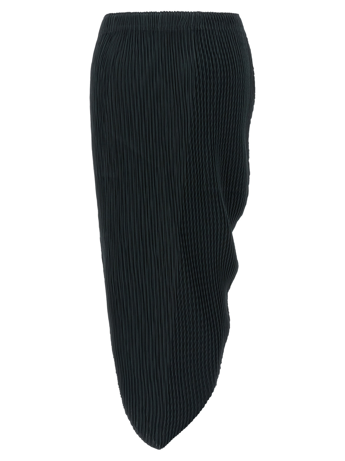 Blue  ‘Leaf Pleats’ Midi Skirt