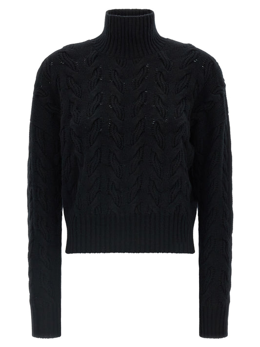 Black Wool Cardigan