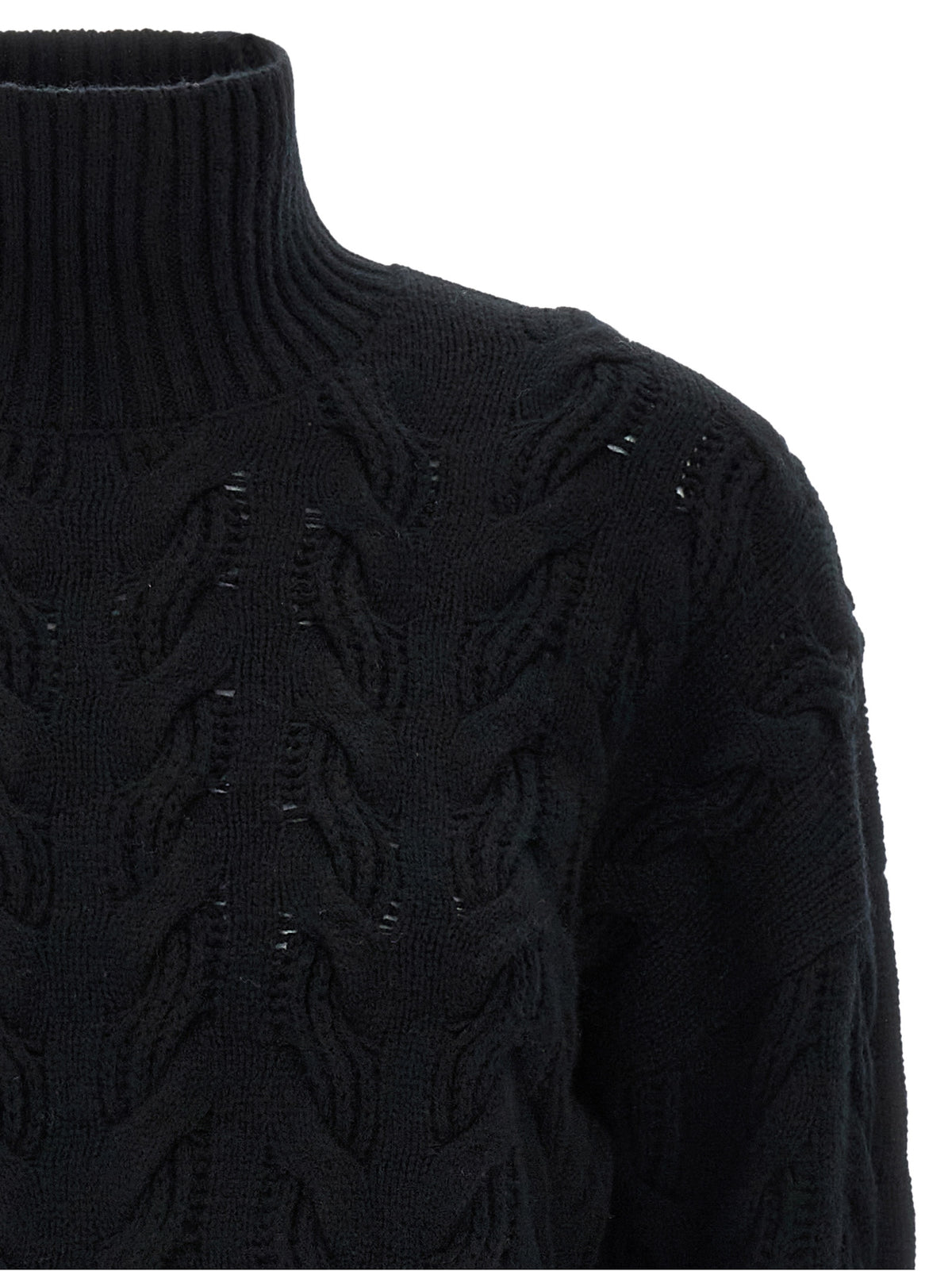 Black Wool Cardigan